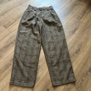Vintage Plaid High Rise Women's Pants Size Small